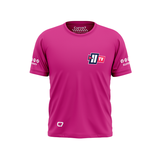 Camiseta ellevenTV Minimalista Rosa